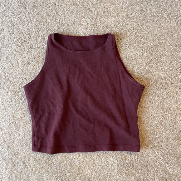 American Apparel Tops - American Apparel Maroon Crop Tank Top Size Small